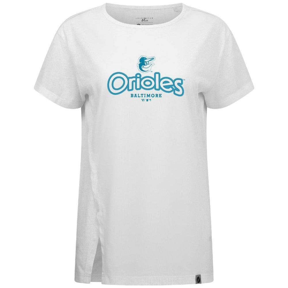 Baltimore Orioles Levelwear Women's Blue Haven Influx Cornerstone T-Shirt - MLB T-shirts