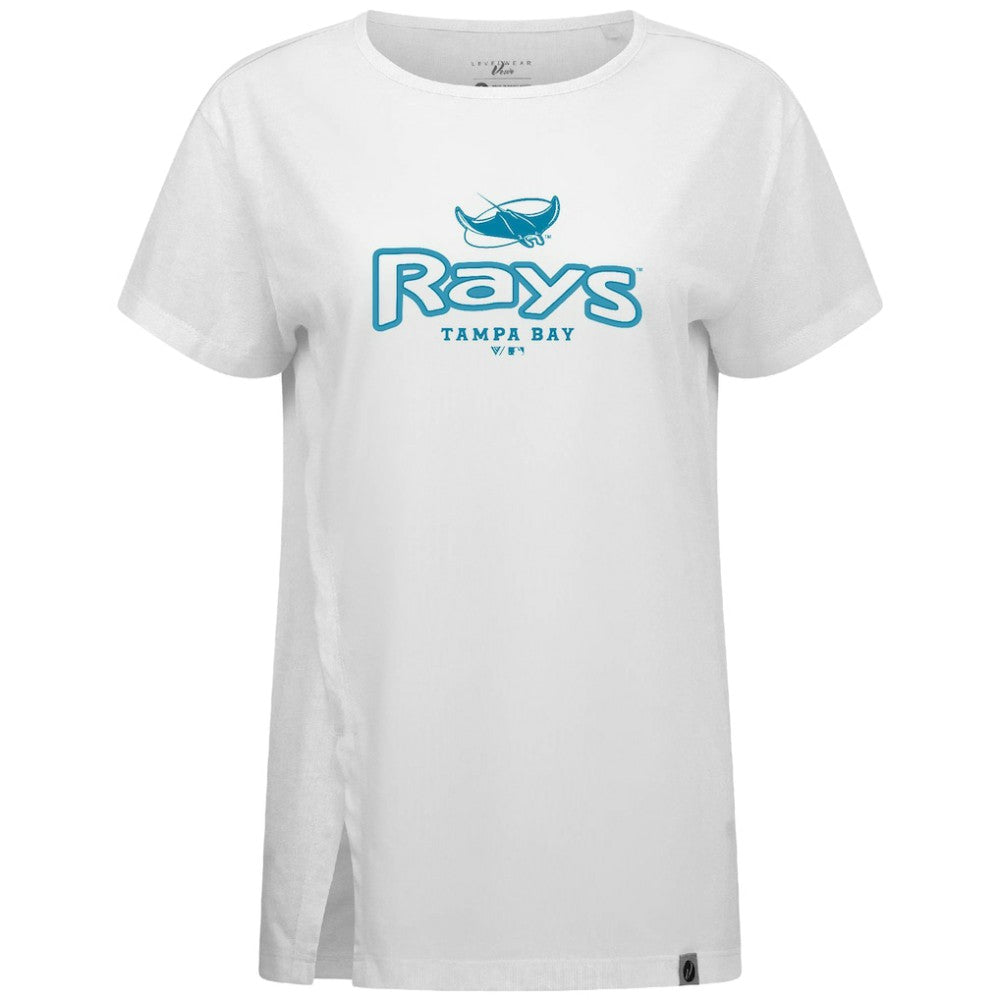 Tampa Bay Rays Levelwear Women's Blue Haven Influx Cornerstone T-Shirt - MLB T-shirts