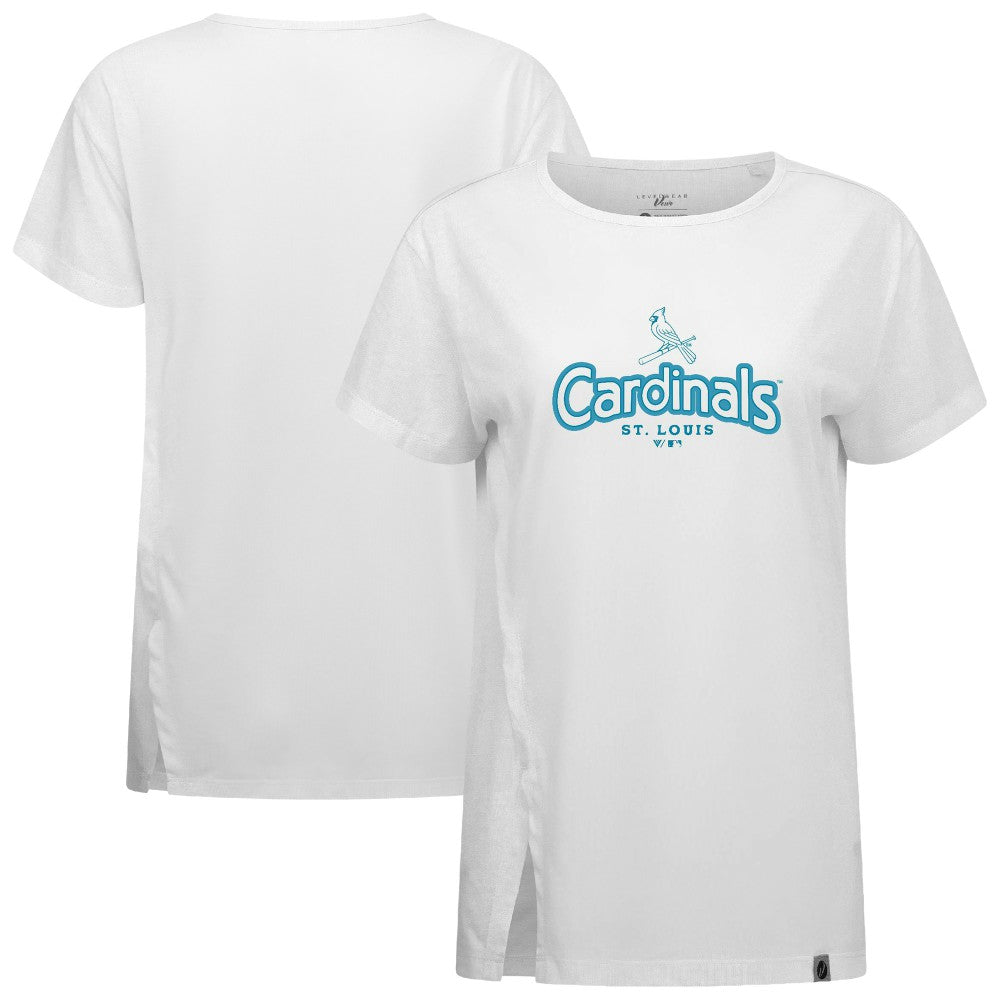 St. Louis Cardinals Levelwear Women's Blue Haven Influx Cornerstone T-Shirt - MLB T-shirts