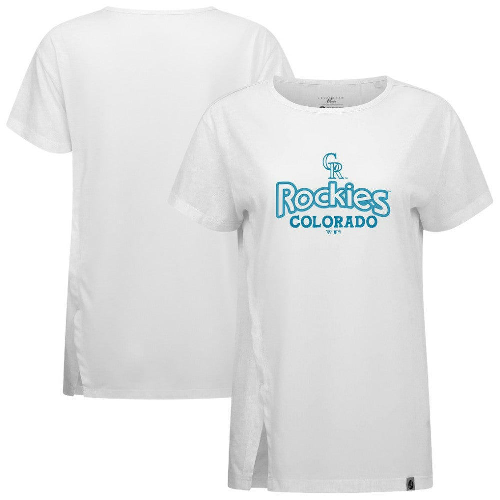 Colorado Rockies Levelwear Women's Blue Haven Influx Cornerstone T-Shirt - MLB T-shirts