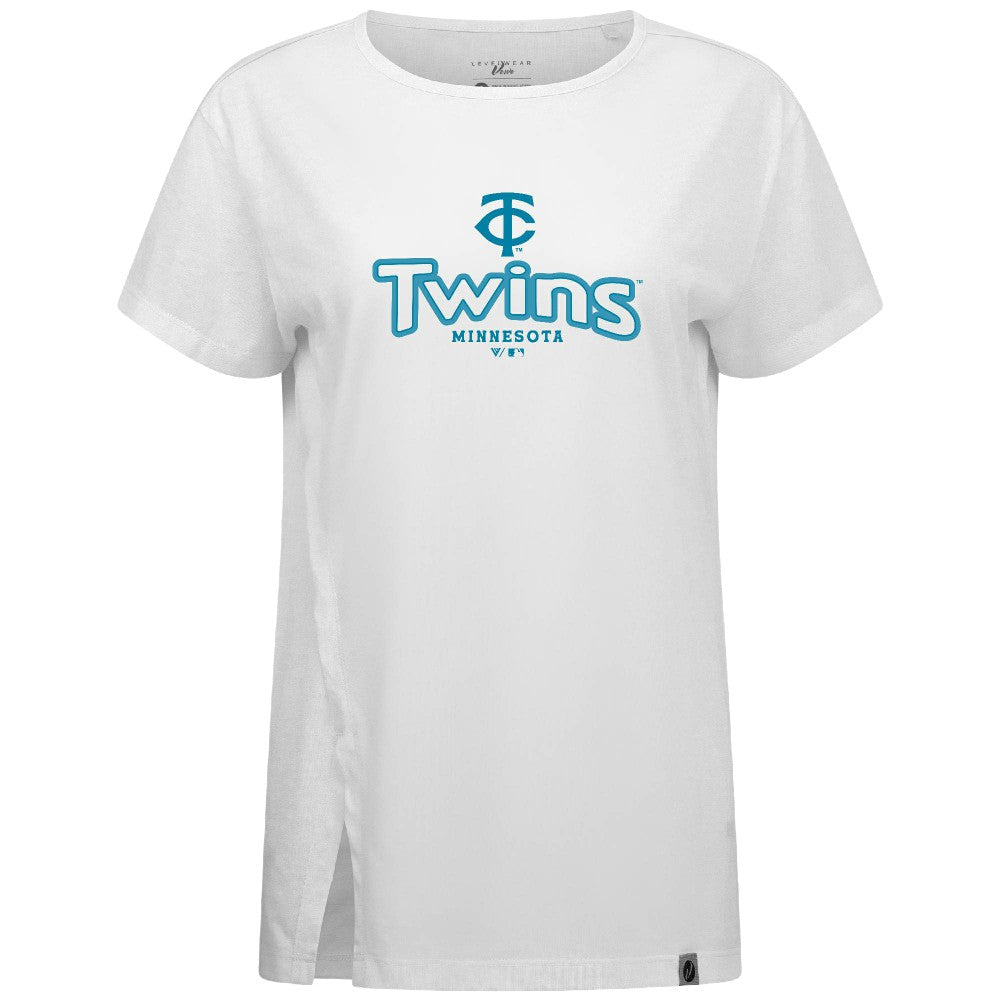 Minnesota Twins Levelwear Women's Blue Haven Influx Cornerstone T-Shirt - MLB T-shirts