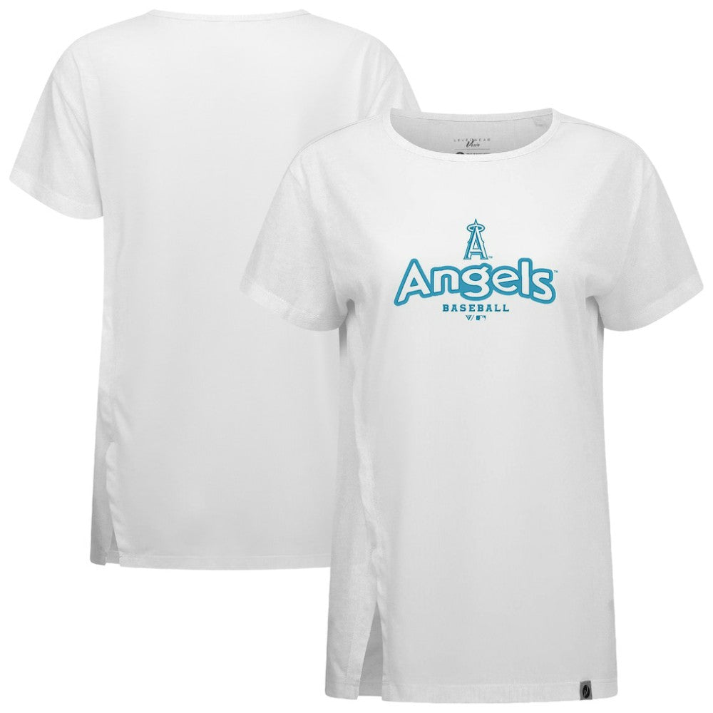 Los Angeles Angels Levelwear Women's Blue Haven Influx Cornerstone T-Shirt - MLB T-shirts
