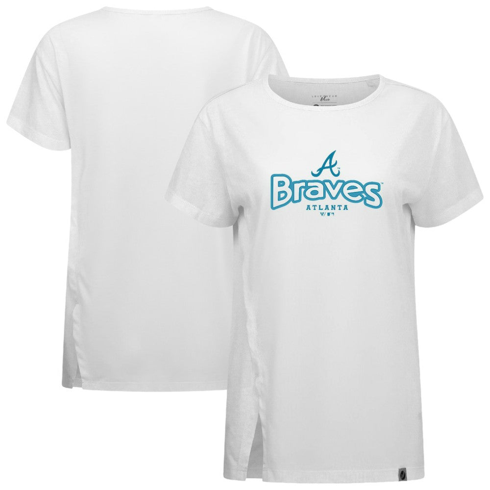 Atlanta Braves Levelwear Women's Blue Haven Influx Cornerstone T-Shirt - MLB T-shirts