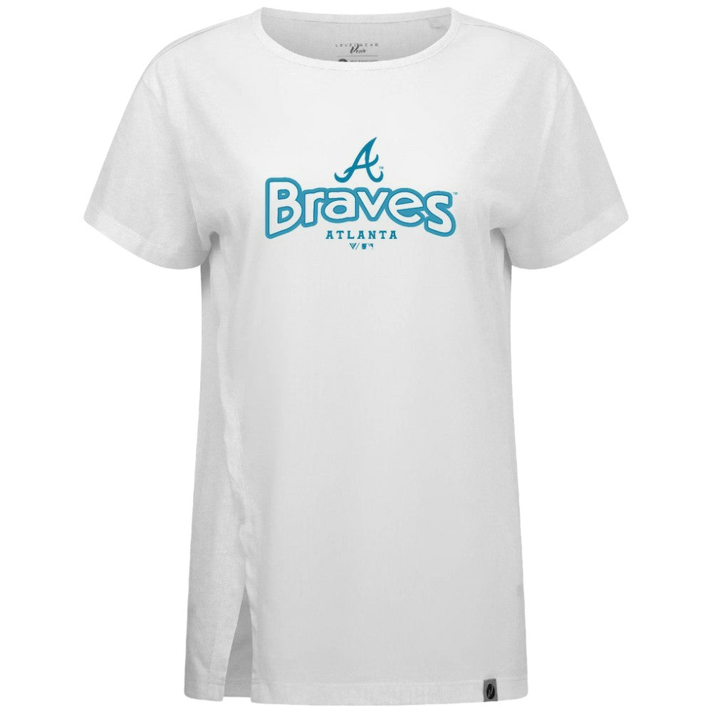 Atlanta Braves Levelwear Women's Blue Haven Influx Cornerstone T-Shirt - MLB T-shirts