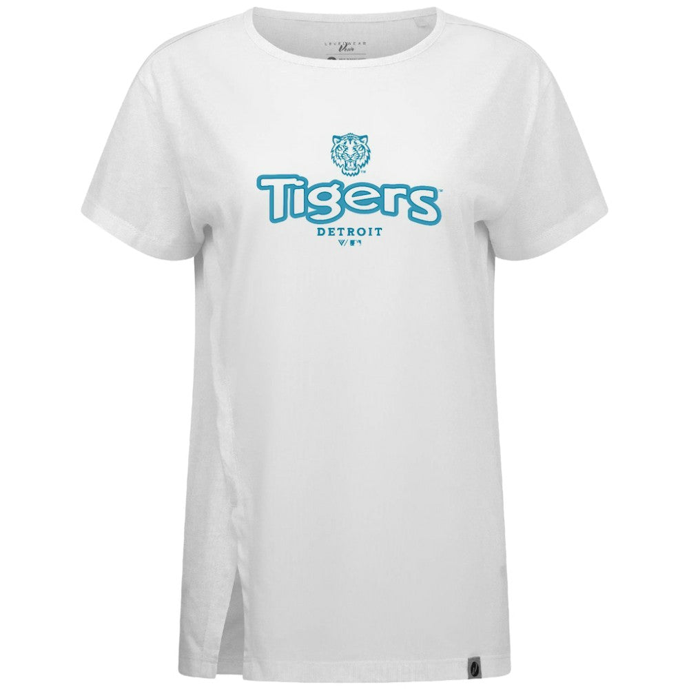 Detroit Tigers Levelwear Women's Blue Haven Influx Cornerstone T-Shirt - MLB T-shirts