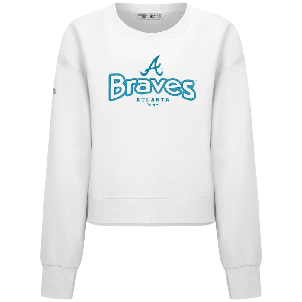 Atlanta Braves Levelwear Women's Judd Cornerstone Cropped Sweatshirt - MLB Sweatshirts