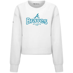 Atlanta Braves Levelwear Women's Judd Cornerstone Cropped Sweatshirt - MLB Sweatshirts