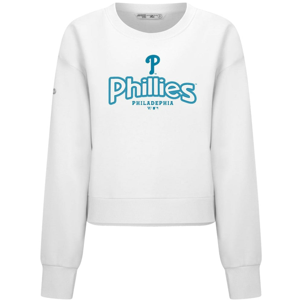 Philadelphia Phillies Levelwear Women's Judd Cornerstone Cropped Sweatshirt - MLB Sweatshirts