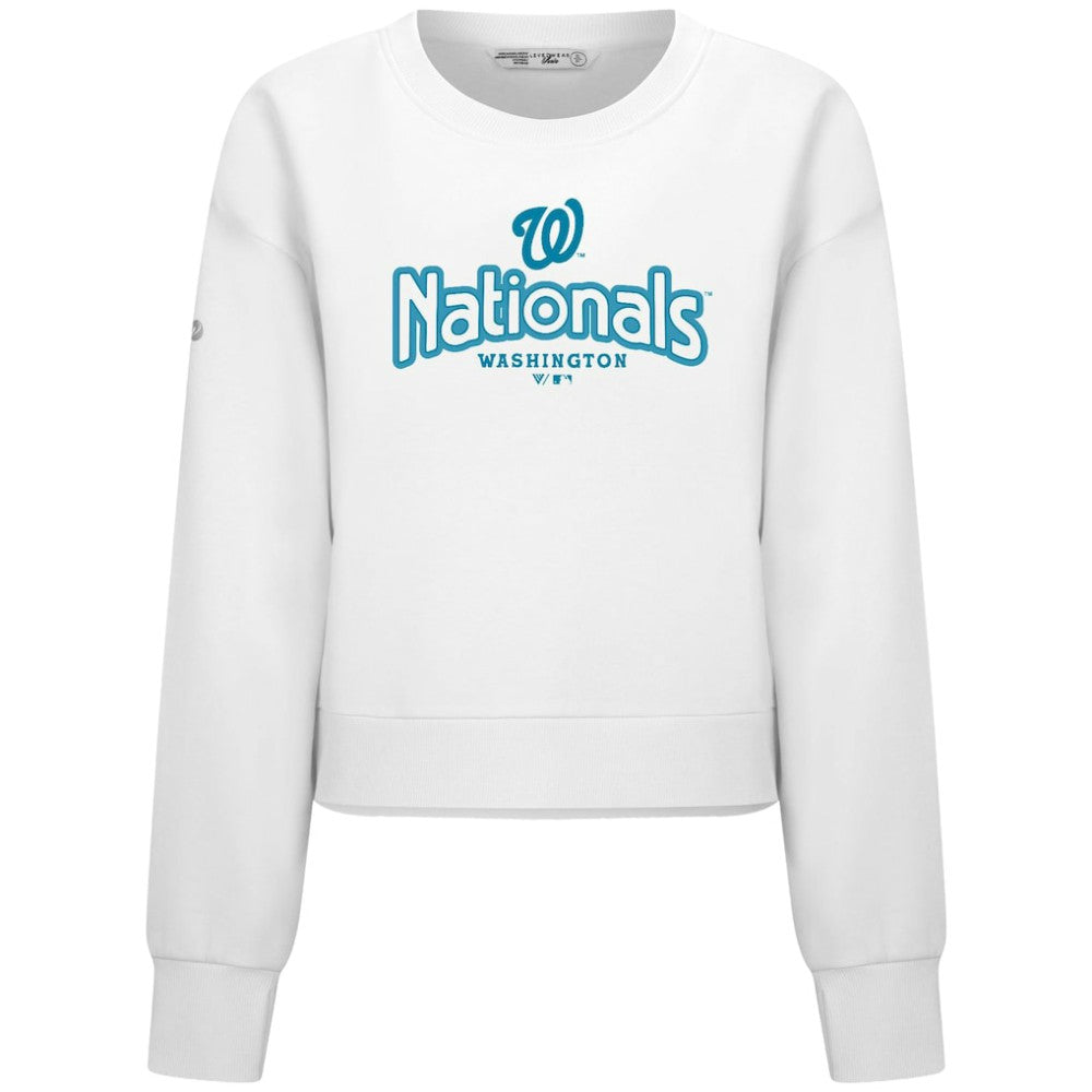 Washington Nationals Levelwear Women's Judd Cornerstone Cropped Sweatshirt - MLB Sweatshirts
