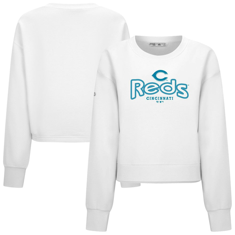 Cincinnati Reds Levelwear Women's Judd Cornerstone Cropped Sweatshirt - MLB Sweatshirts