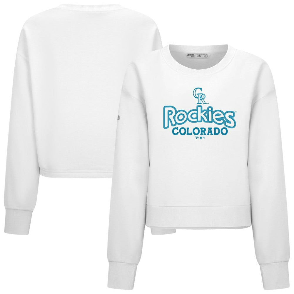 Colorado Rockies Levelwear Women's Judd Cornerstone Cropped Sweatshirt - MLB Sweatshirts