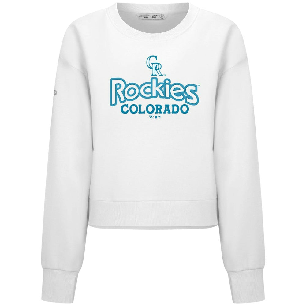 Colorado Rockies Levelwear Women's Judd Cornerstone Cropped Sweatshirt - MLB Sweatshirts