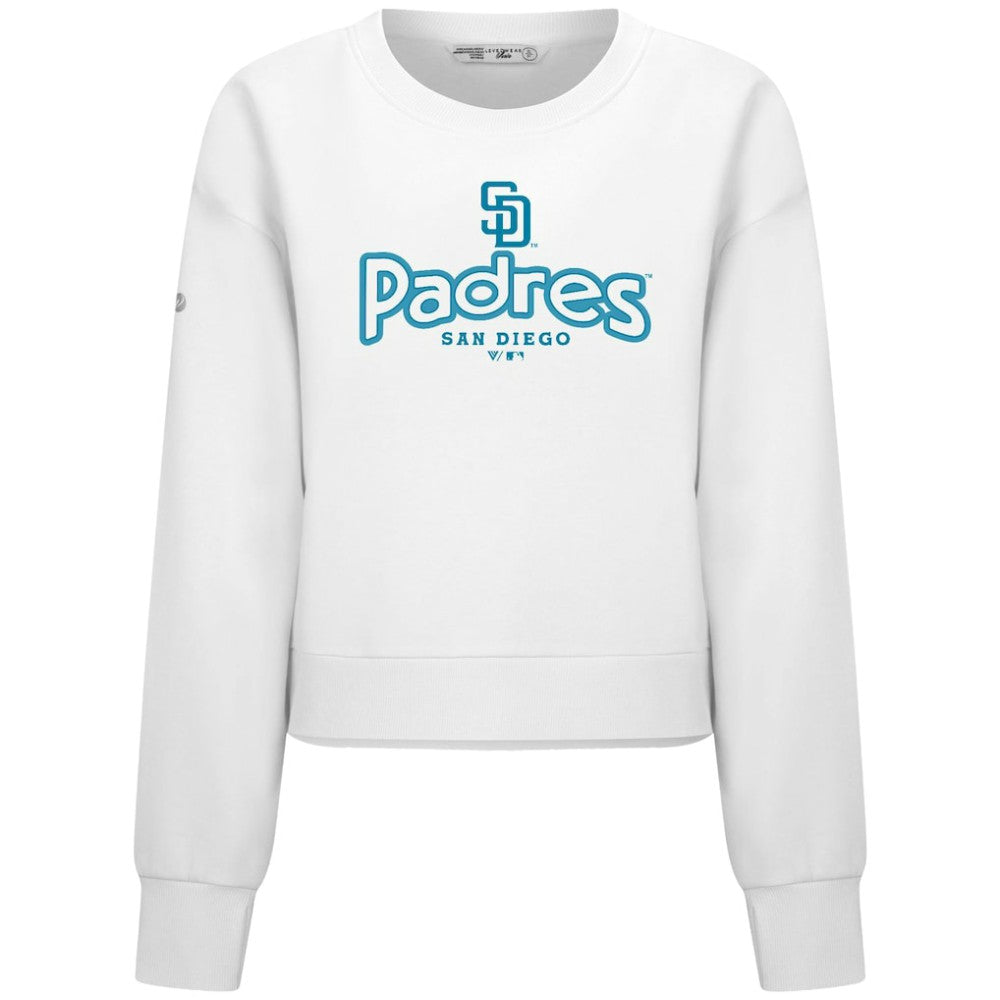 San Diego Padres Levelwear Women's Judd Cornerstone Cropped Sweatshirt - MLB Sweatshirts
