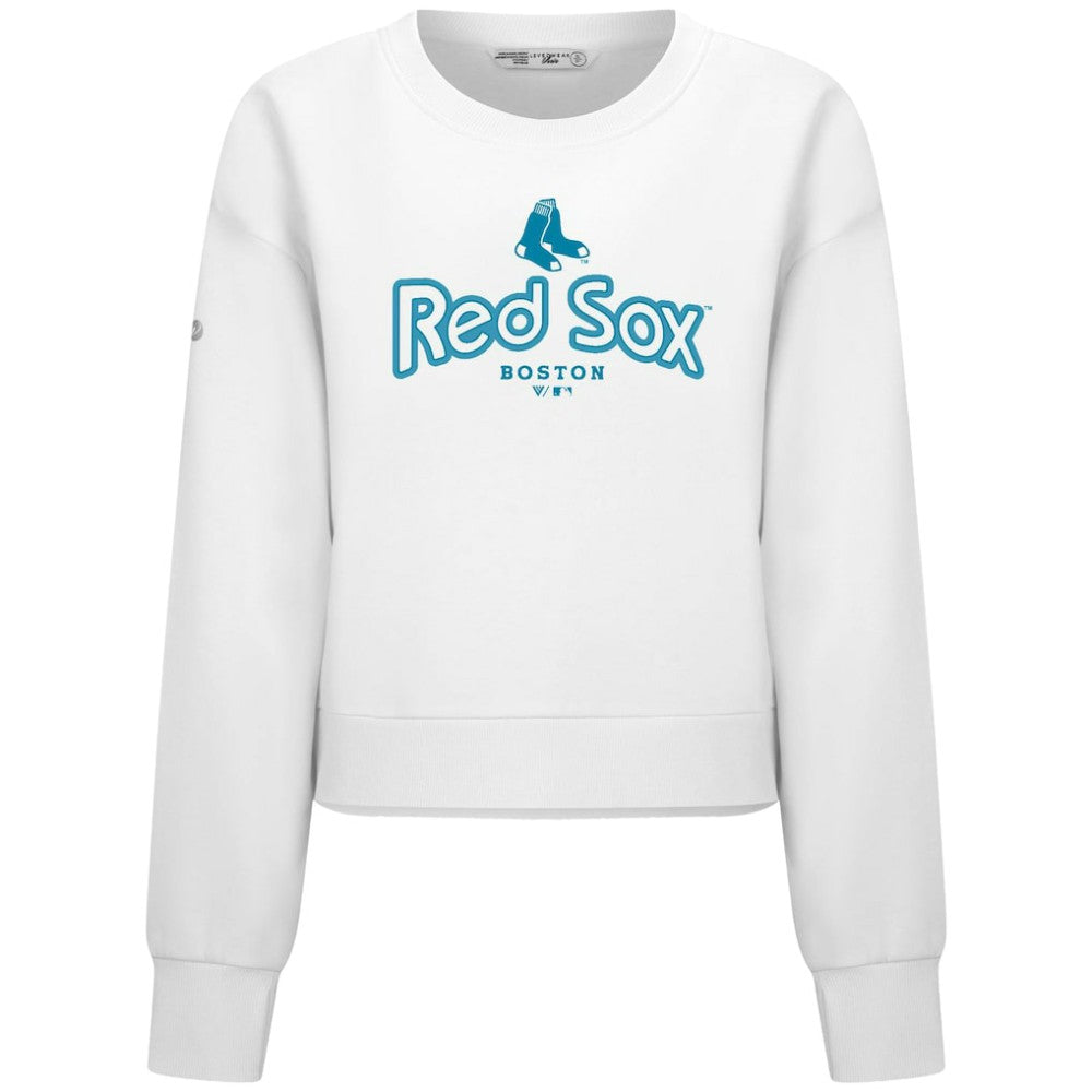 Boston Red Sox Levelwear Women's Judd Cornerstone Cropped Sweatshirt - MLB Sweatshirts