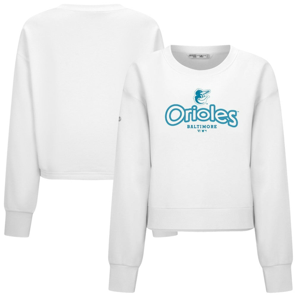 Baltimore Orioles Levelwear Women's Judd Cornerstone Cropped Sweatshirt - MLB Sweatshirts