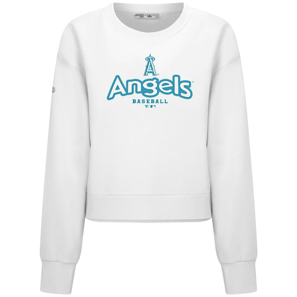 Los Angeles Angels Levelwear Women's Judd Cornerstone Cropped Sweatshirt - MLB Sweatshirts