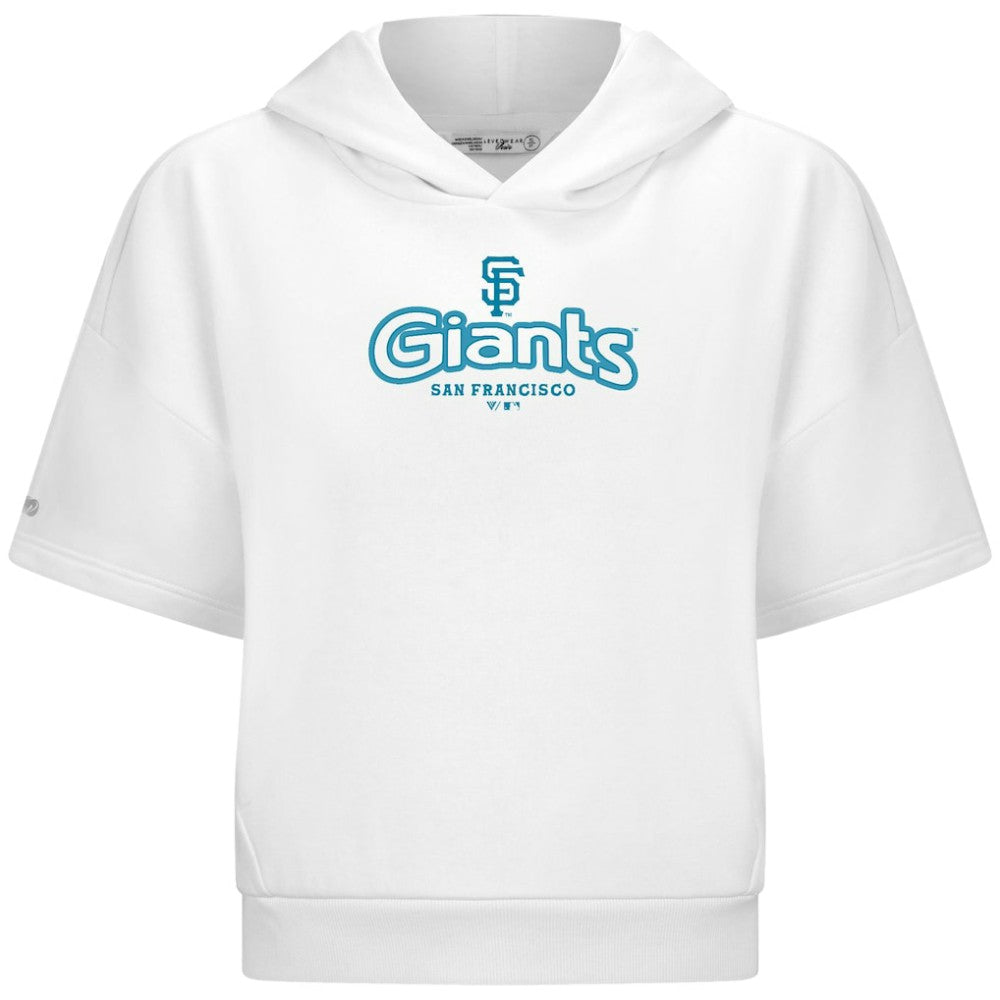 San Francisco Giants Levelwear Women's Amber Short Sleeve Cornerstone Hoodie - MLB Hoodies