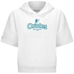 Baltimore Orioles Levelwear Women's Amber Short Sleeve Cornerstone Hoodie - MLB Hoodies