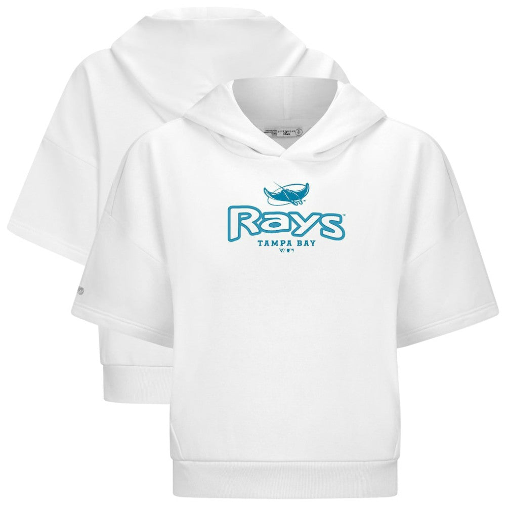 Tampa Bay Rays Levelwear Women's Amber Short Sleeve Cornerstone Hoodie - MLB Hoodies