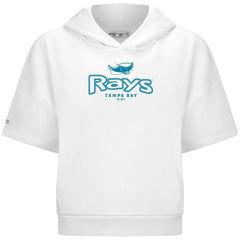 Tampa Bay Rays Levelwear Women's Amber Short Sleeve Cornerstone Hoodie - MLB Hoodies