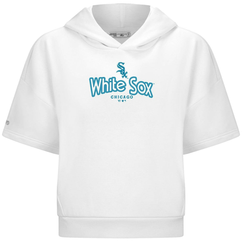 Chicago White Sox Levelwear Women's Amber Short Sleeve Cornerstone Hoodie - MLB Hoodies