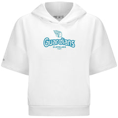 Cleveland Guardians Levelwear Women's Amber Short Sleeve Cornerstone Hoodie - MLB Hoodies