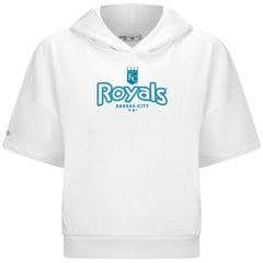 Kansas City Royals Levelwear Women's Amber Short Sleeve Cornerstone Hoodie - MLB Hoodies