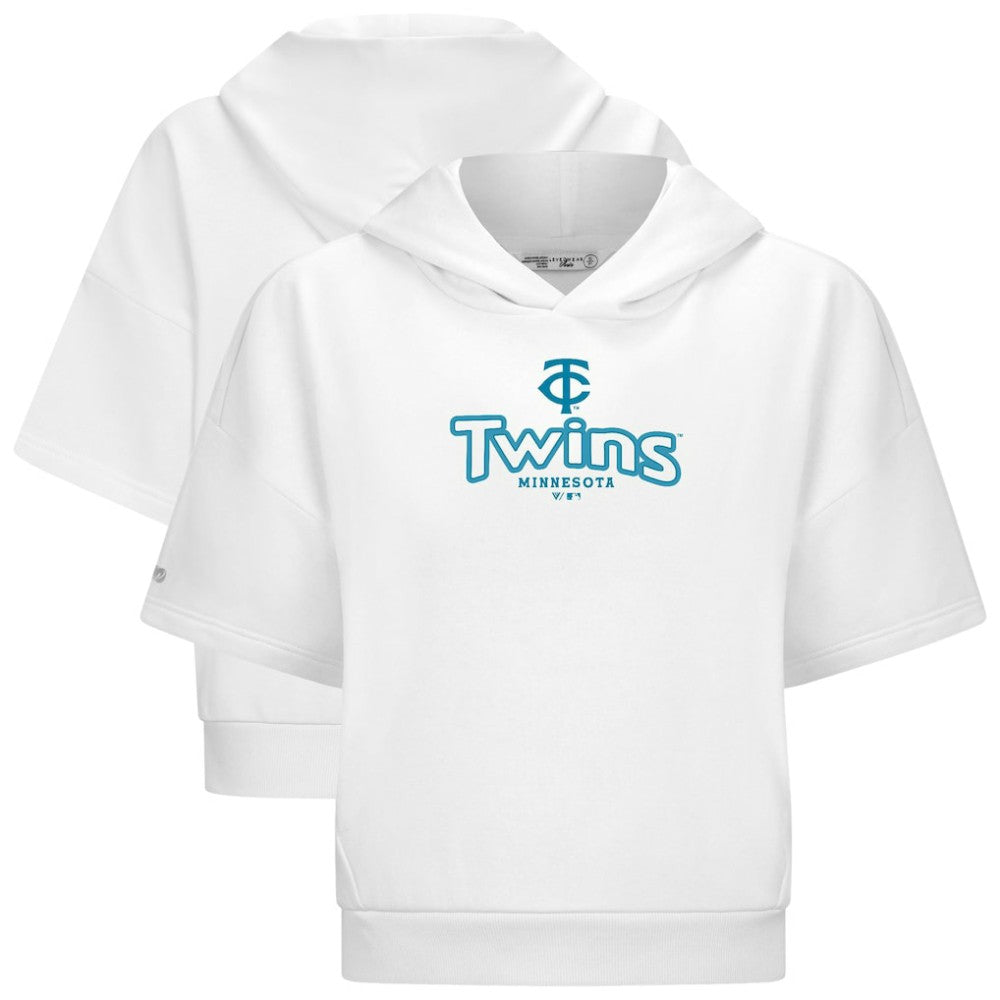 Minnesota Twins Levelwear Women's Amber Short Sleeve Cornerstone Hoodie - MLB Hoodies