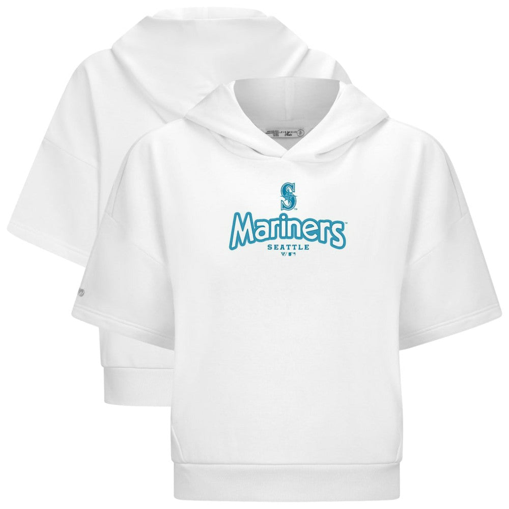 Seattle Mariners Levelwear Women's Amber Short Sleeve Cornerstone Hoodie - MLB Hoodies