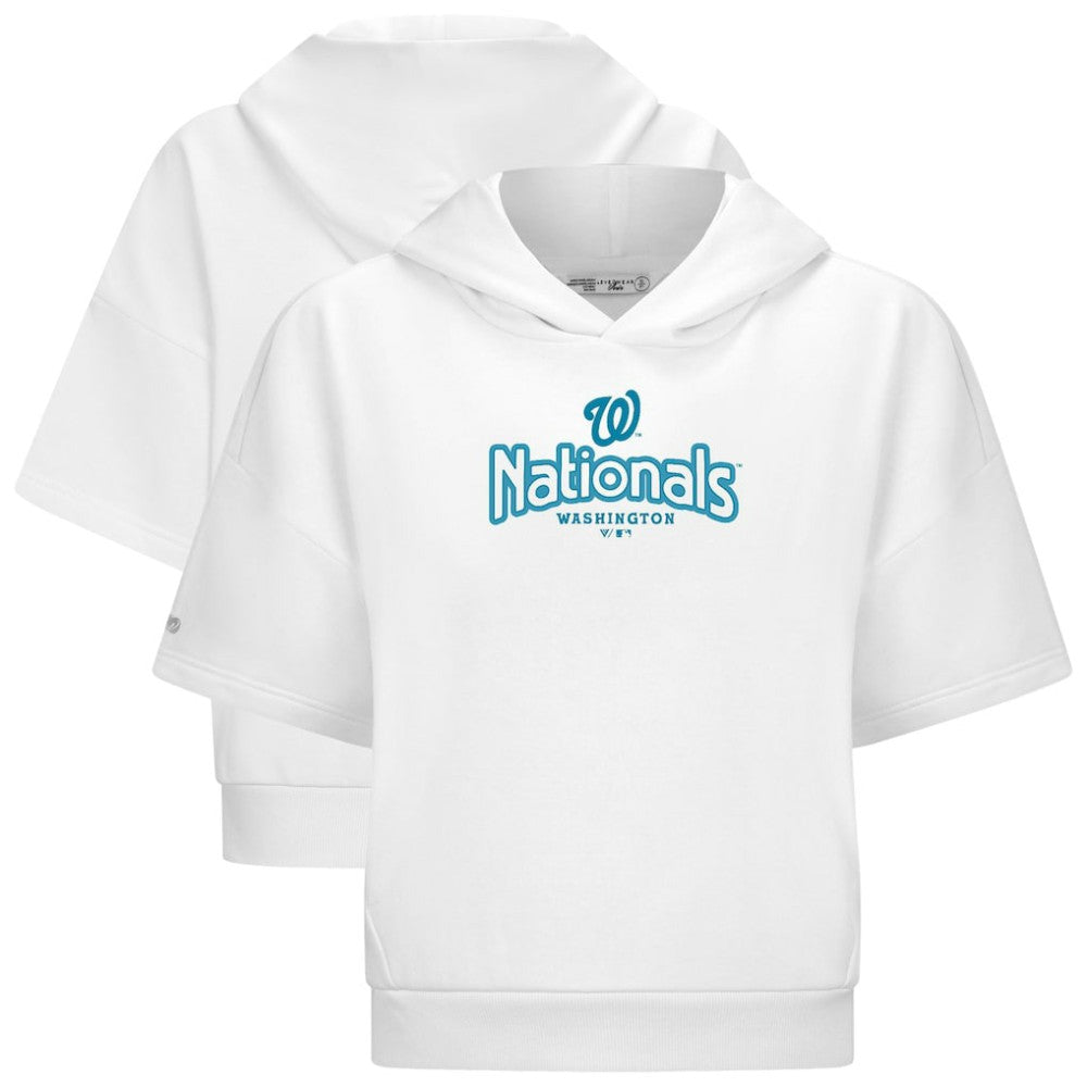 Washington Nationals Levelwear Women's Amber Short Sleeve Cornerstone Hoodie - MLB Hoodies