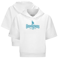 Los Angeles Dodgers Levelwear Women's Amber Short Sleeve Cornerstone Hoodie - MLB Hoodies