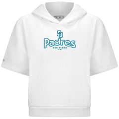 San Diego Padres Levelwear Women's Amber Short Sleeve Cornerstone Hoodie - MLB Hoodies