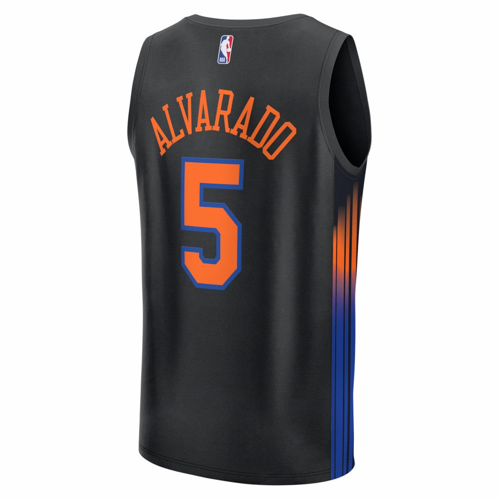 Black Jose Alvarado New York Knicks Fast Break Replica Jersey | NBA