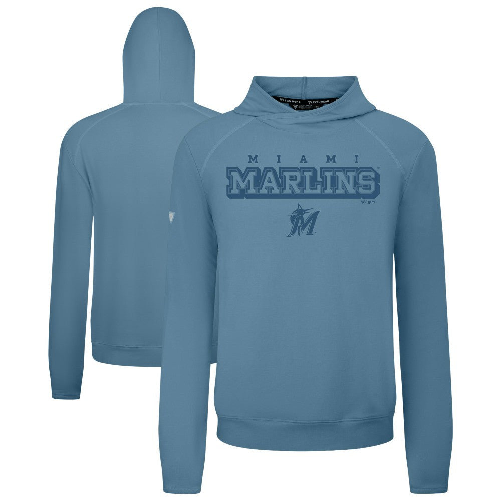 Miami Marlins Levelwear Mandate Tri-Blend Hoodie - MLB Hoodies