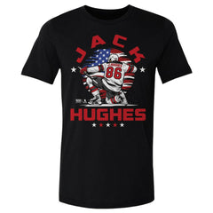 Jack Hughes US Men's Hockey 500 Level Flag T-Shirt -  NHL T-shirts