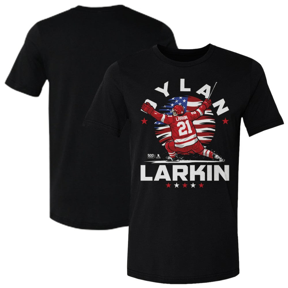 Dylan Larkin US Men's Hockey 500 Level Flag T-Shirt -  NHL T-shirts