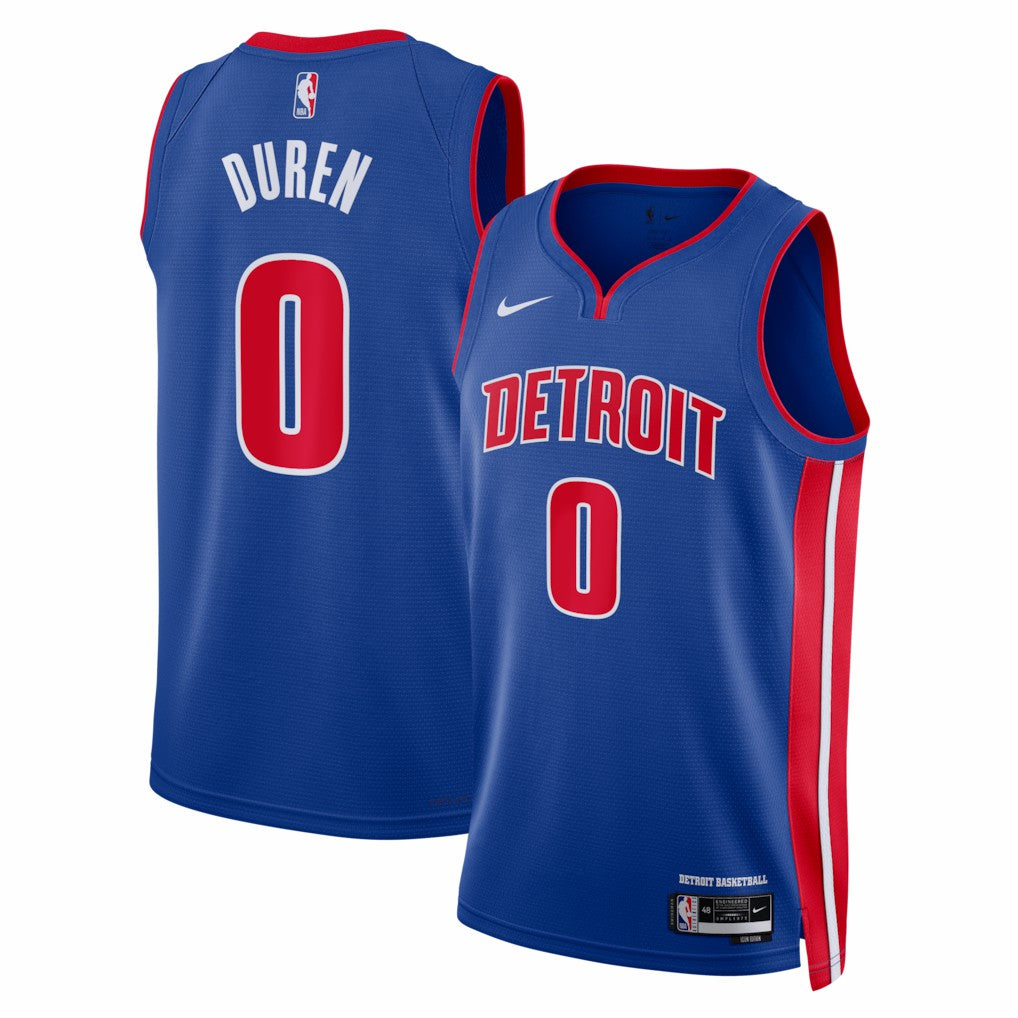 Blue Jalen Duren Detroit Pistons Unisex Swingman Jersey sale | NBA
