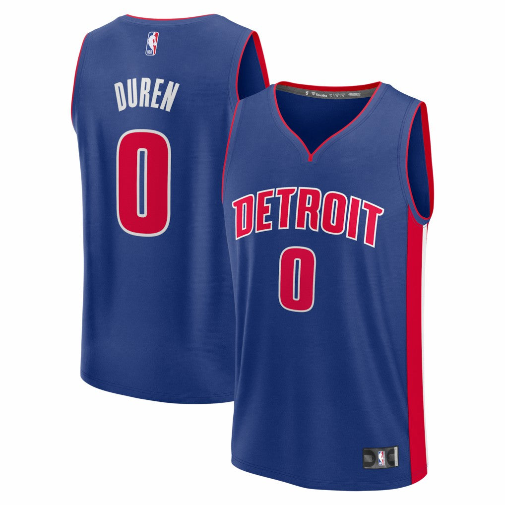 Blue Jalen Duren Detroit Pistons Fast Break Replica Jersey sale | NBA