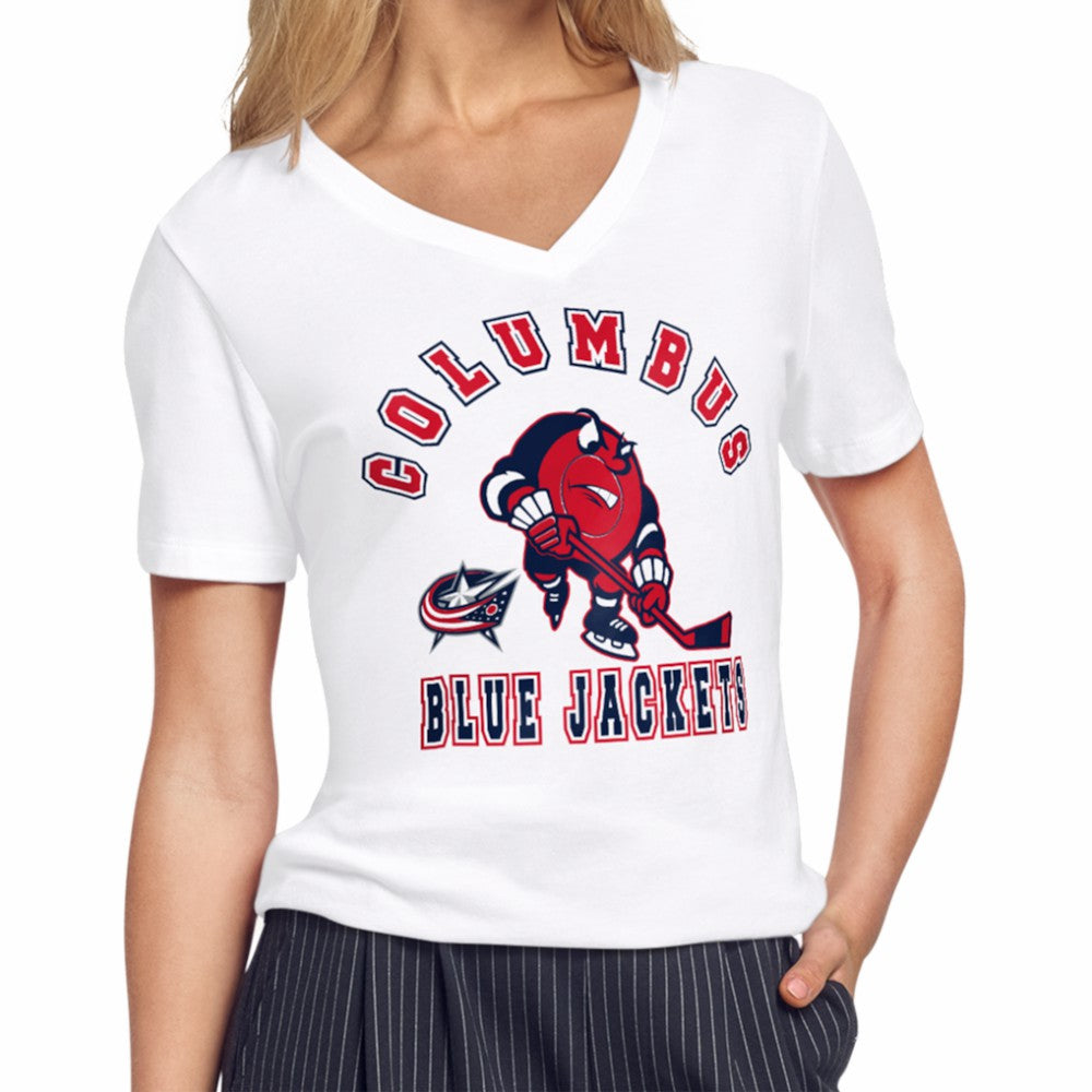 Columbus Blue Jackets Starter Women's Tough Puck T-Shirt -  NHL T-shirts