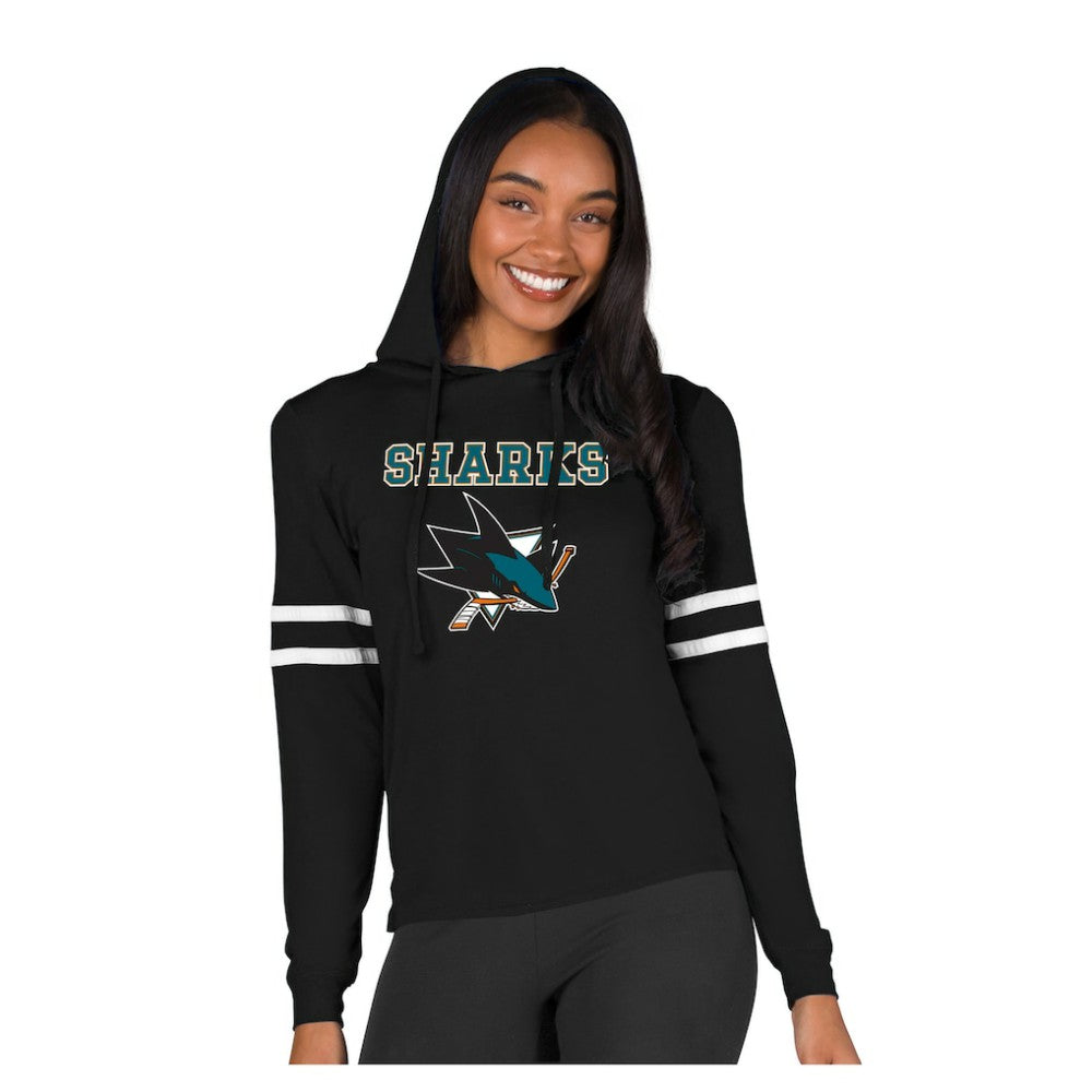 San Jose Sharks Concepts Sport Women's Marathon Long-Sleeve Hooded T-Shirt -  NHL T-shirts