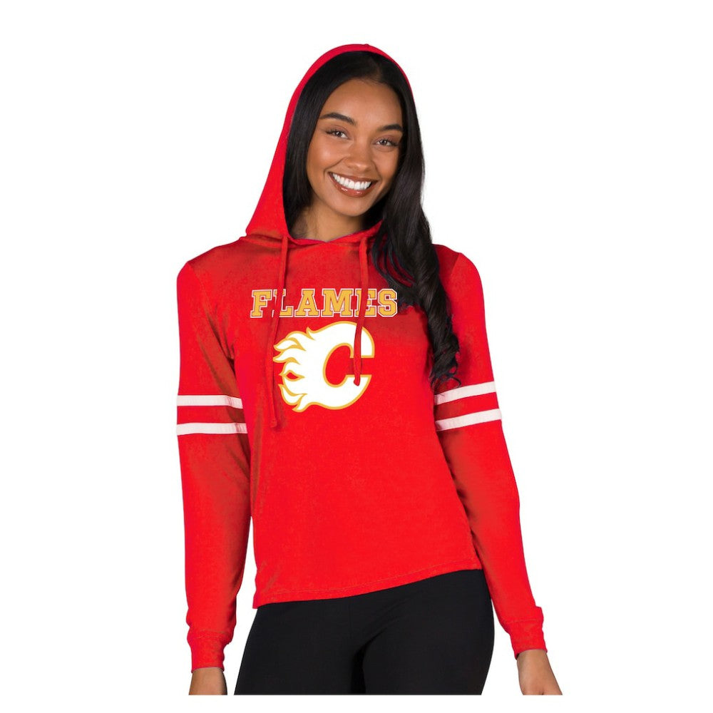 Calgary Flames Concepts Sport Women's Marathon Long-Sleeve Hooded T-Shirt -  NHL T-shirts