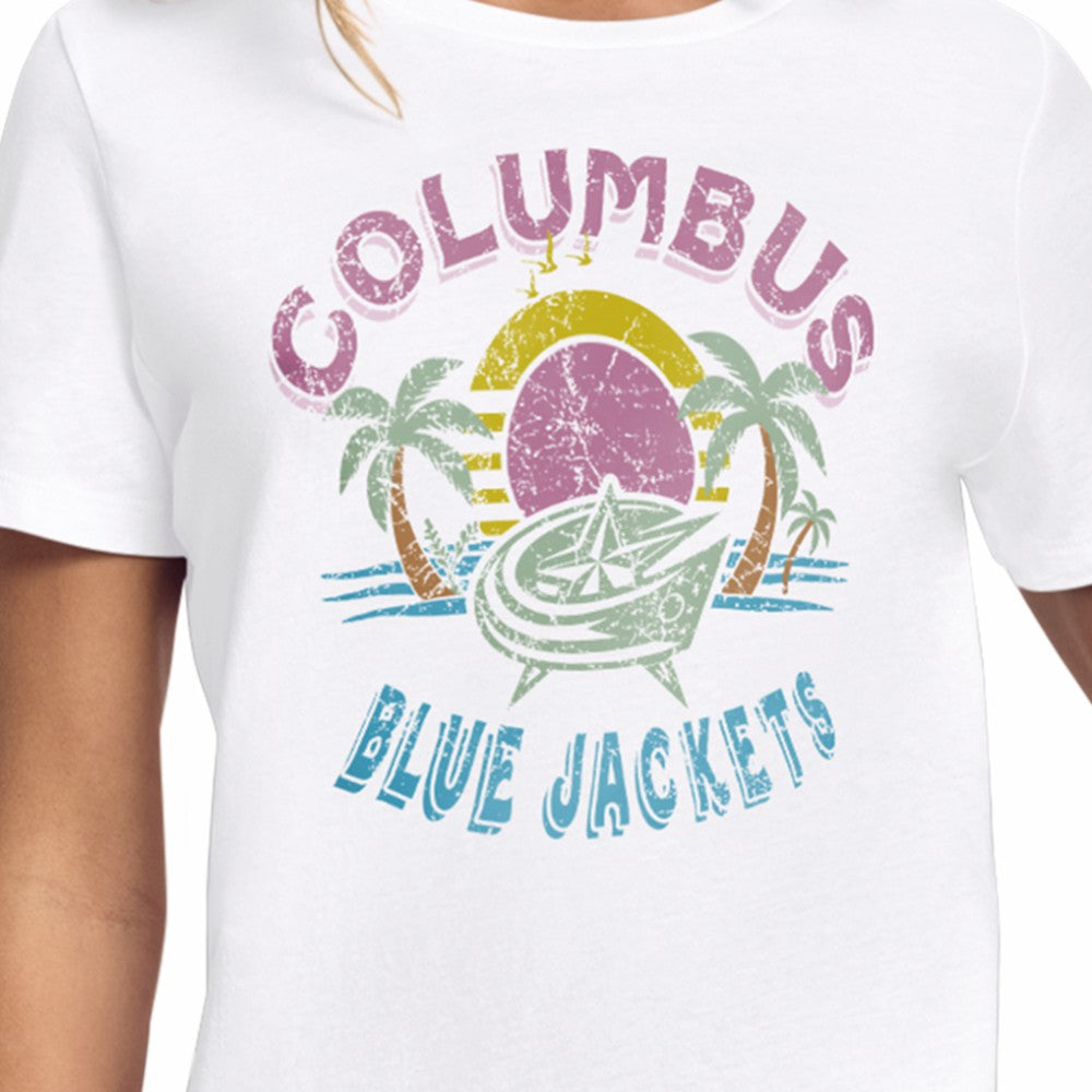 Columbus Blue Jackets Starter Women's Tonal Beach T-Shirt -  NHL T-shirts