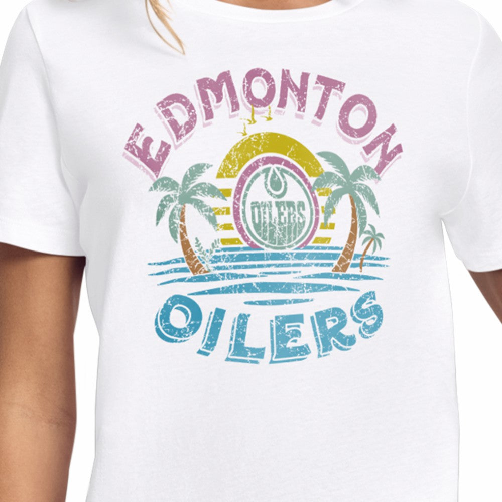 Edmonton Oilers Starter Women's Tonal Beach T-Shirt -  NHL T-shirts