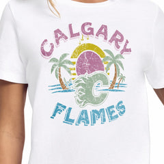 Calgary Flames Starter Women's Tonal Beach T-Shirt -  NHL T-shirts