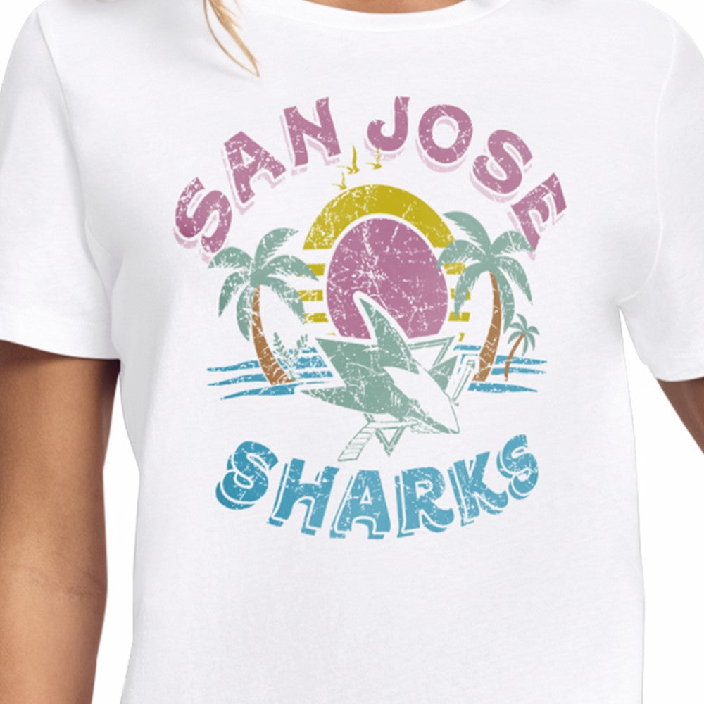San Jose Sharks Starter Women's Tonal Beach T-Shirt -  NHL T-shirts