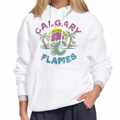 Calgary Flames Starter Women's Tonal Beach Hoodie -  NHL Hoodies