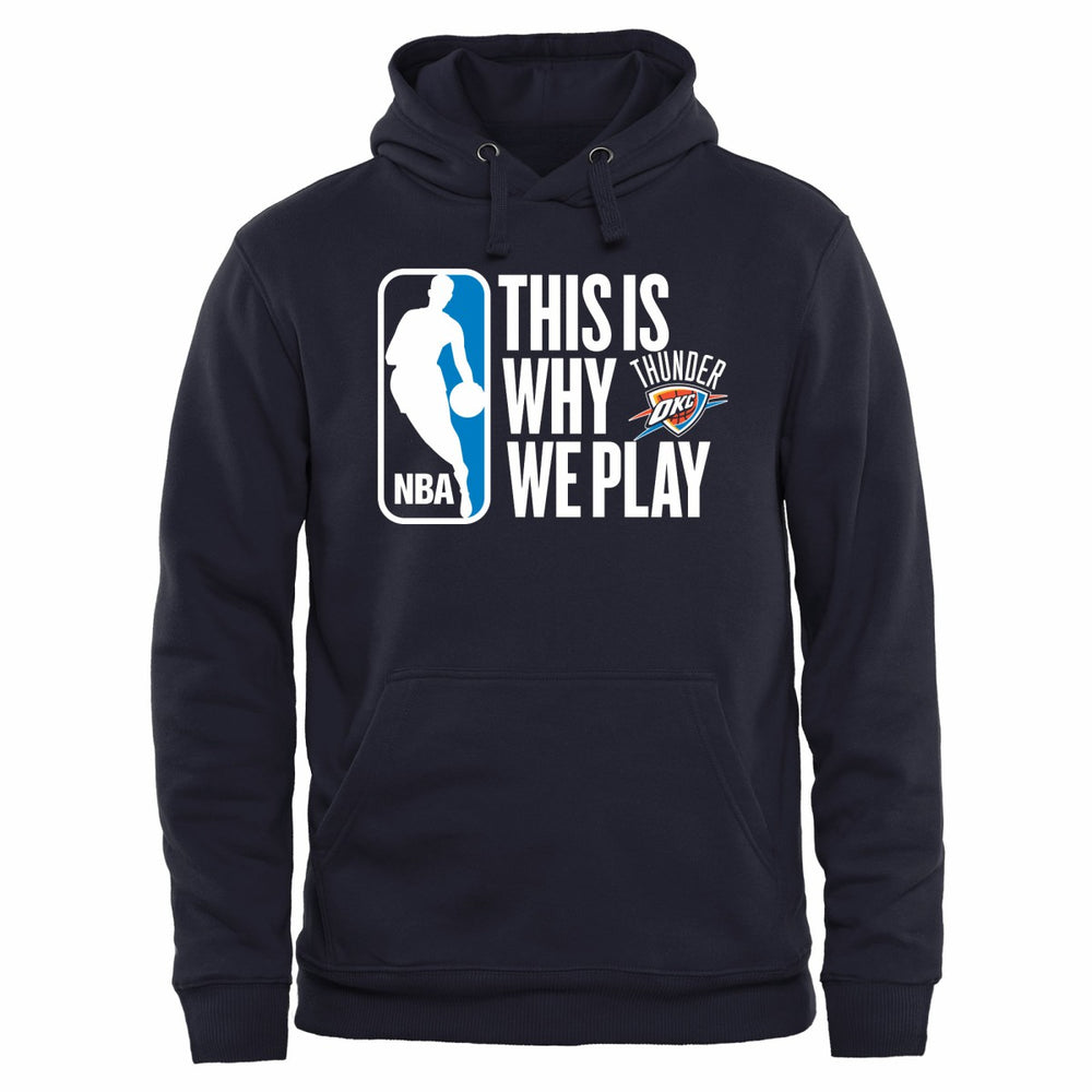 Navy Oklahoma City Thunder This Is Why We Play Pullover Hoodie | NBA
