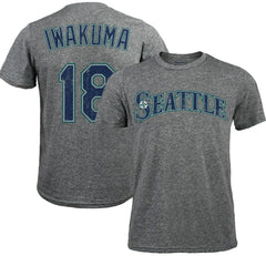 Hisashi Iwakuma Seattle Mariners Majestic Threads Premium Tri-Blend Name & Number T-Shirt - MLB T-shirts