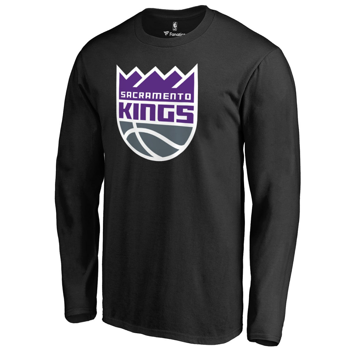 Black Sacramento Kings Primary Logo Long Sleeve T-Shirt | NBA