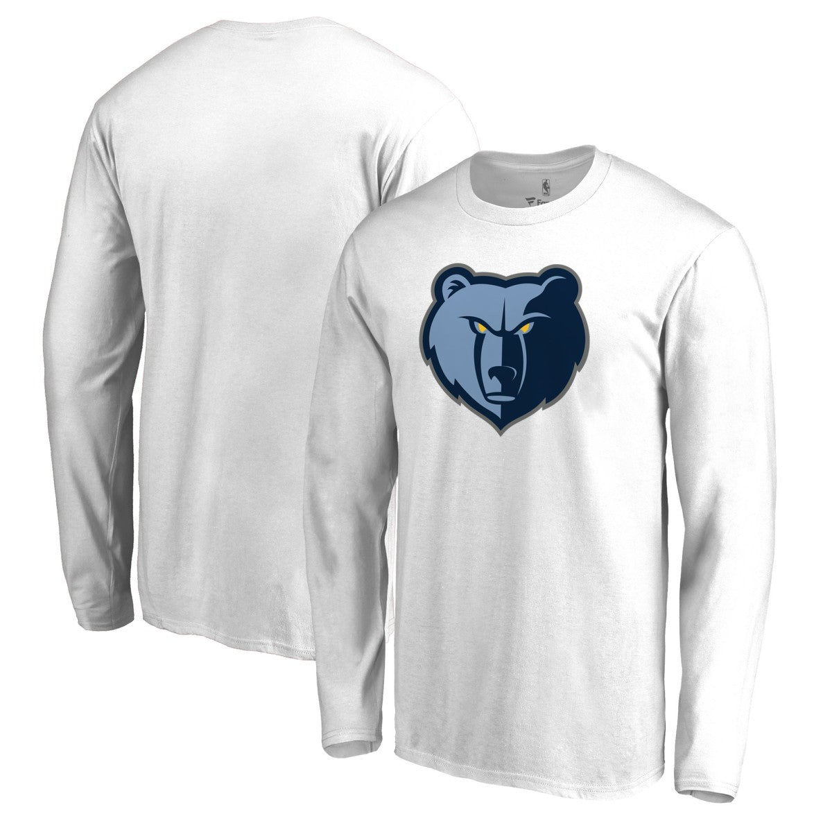 White Memphis Grizzlies Primary Logo Long Sleeve T-Shirt | NBA